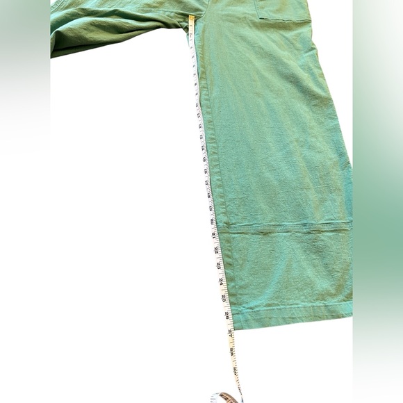 Anthropologie FRNCH Kellyn Woven Wide Leg Pant Turquoise Size Large - Picture 8 of 12